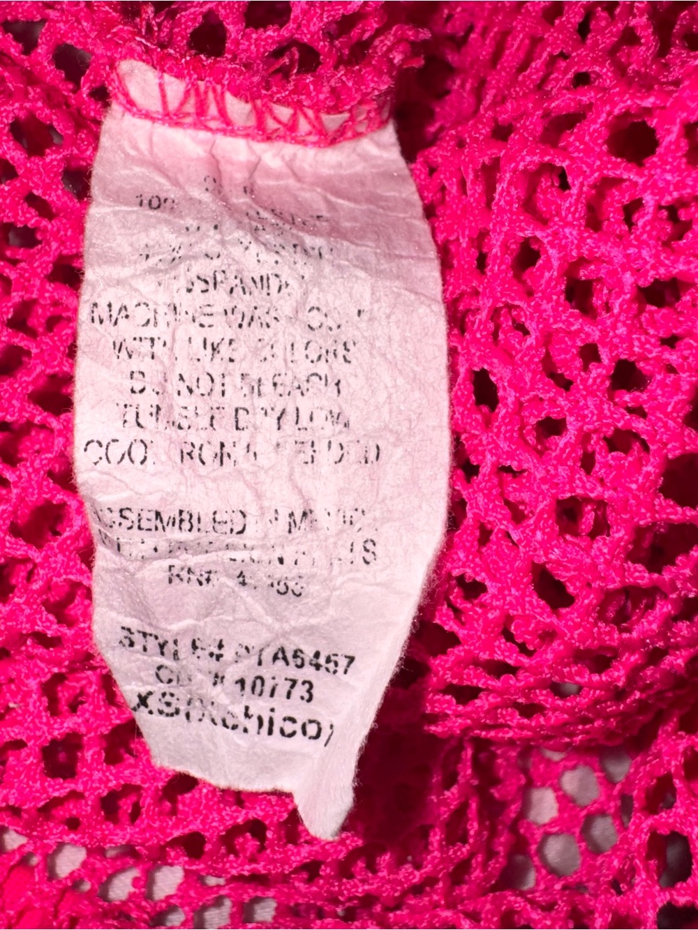 FashionNova Hot Pink Mesh Fishnet Bodysuit Size XS - Picture 2 of 3